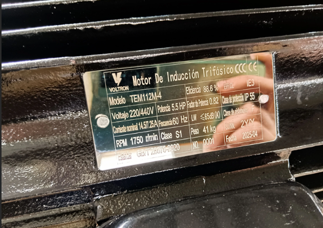 Motor trifasico 3hp Voltron - Imagen 2